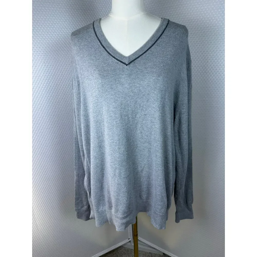 Banana Republic Golf V-neck silk cashmere cotton sweater XL inisex